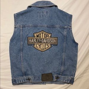 Vintage Harley-Davidson Denim Vest